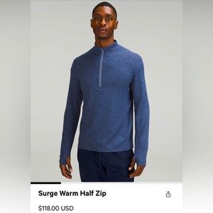Lululemon Surge Warm Half Zip